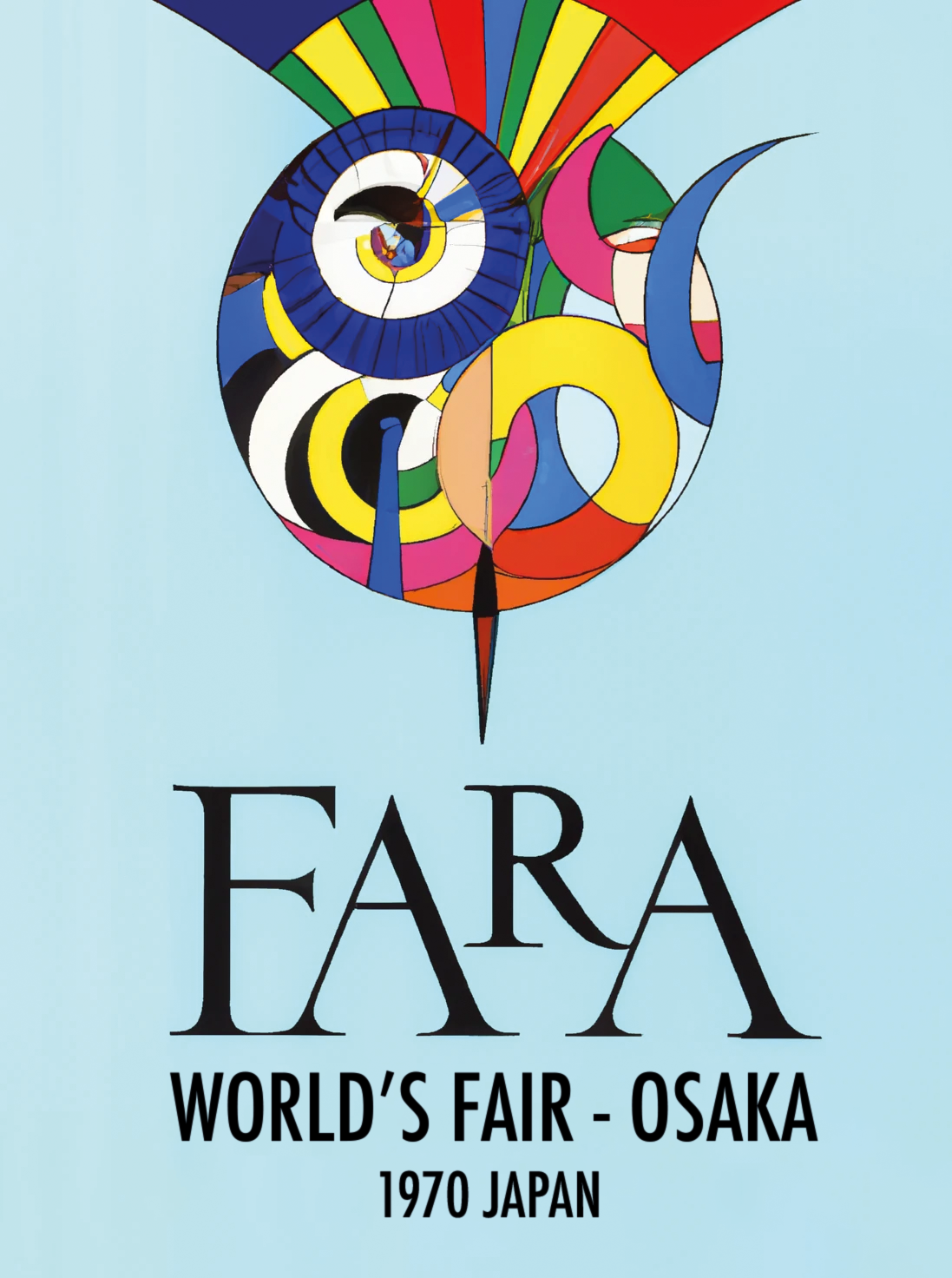 Michel Dufour’s poster for the World’s Fair held in Osaka, Japan in 1970.